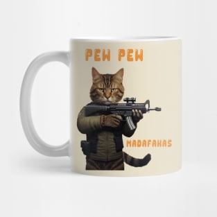 Pew Pew Madafakas - Vintage Angry Crazy Cat Mug